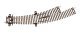 Left-hand curved turnout BWL, TT, Roco 4080460