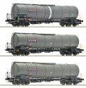 3 piece set: Tank wagons, NACCO, HO, Roco 6600197