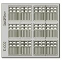 6 Lite Dbl Unit Garage Doors - 6 pcs 36X23mm - HO-OO - Proses D-002