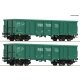 Open goods wagons -- Offene Gterwagen -- 2-piece set - HO - Roco F