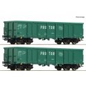 Open goods wagons -- Offene Gterwagen -- 2-piece set - HO - Roco F