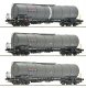 3 piece set: Tank wagons, NACCO, HO, Roco 6600197