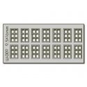 6 Pane Windows 14 pcs 9-5X16mm HO-OO - Proses W-009