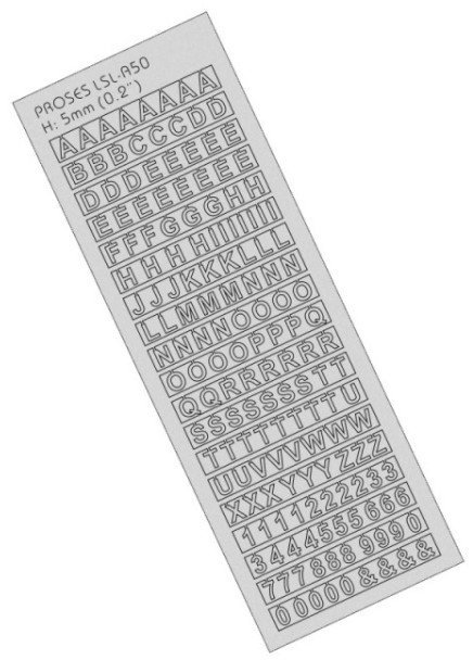 Laser-Cut Letters 5mm - 1/5 inch - Proses LSL-A50