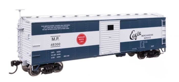 40′ Steel Boxcar with Murphy Ends - Ready to Run -- Missouri Pacific 48300, HO, WalthersMainline 41054