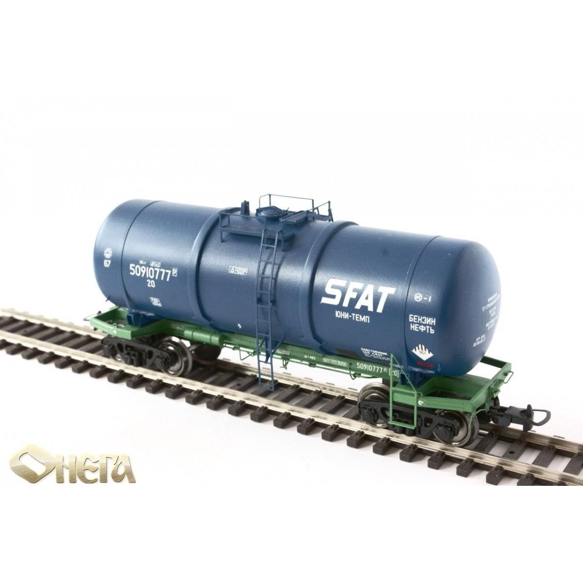 Tank car - wagon - for viscous petroleum products with UNI-TEMP system of a warming up of cargoes - HO - Onega 15-1443-1001