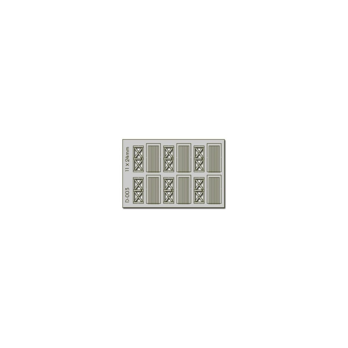 Cottage Doors - 6 pcs 11X24mm - HO-OO - Proses D-003