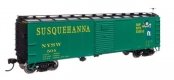 40′ Steel Boxcar with Murphy Ends - Ready to Run -- New York, Susquehanna & Western 504, HO, WalthersMainline 41070