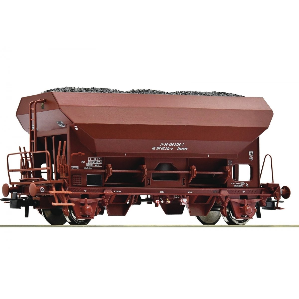 Self unloading hopper wagon -- Selbstentladewagen -- DR - HO - Roco Fleischmann 76576