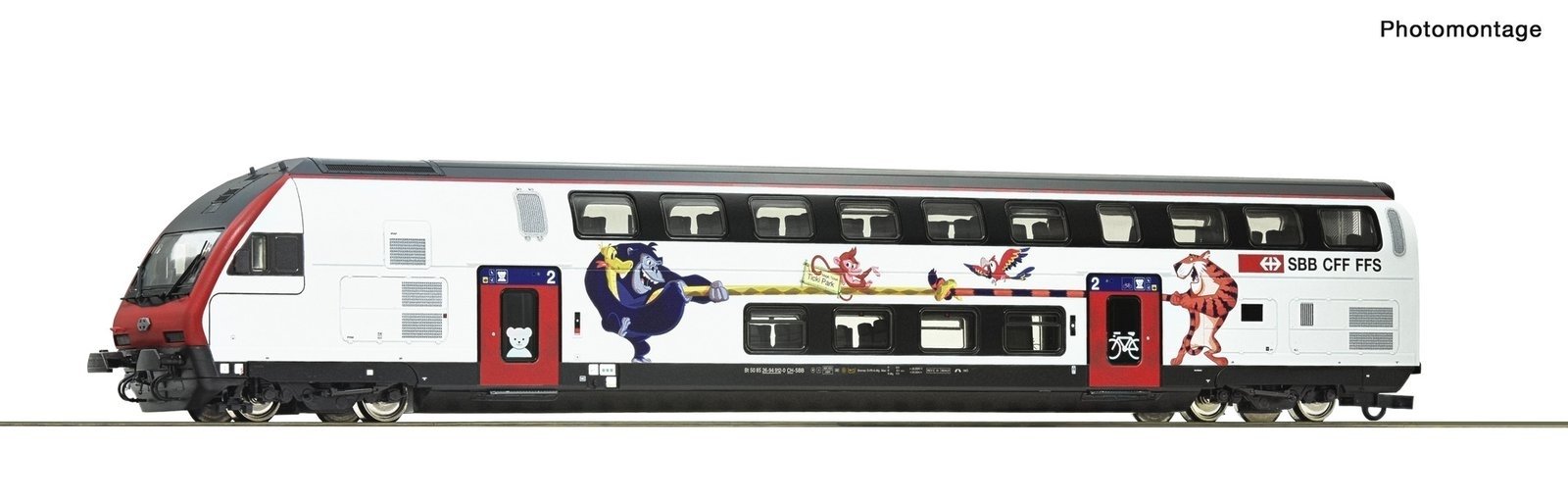 Double-deck control cab coach -- Doppelstock-Steuerwagen -- 2nd class - HO - Roco Fleischmann 74718