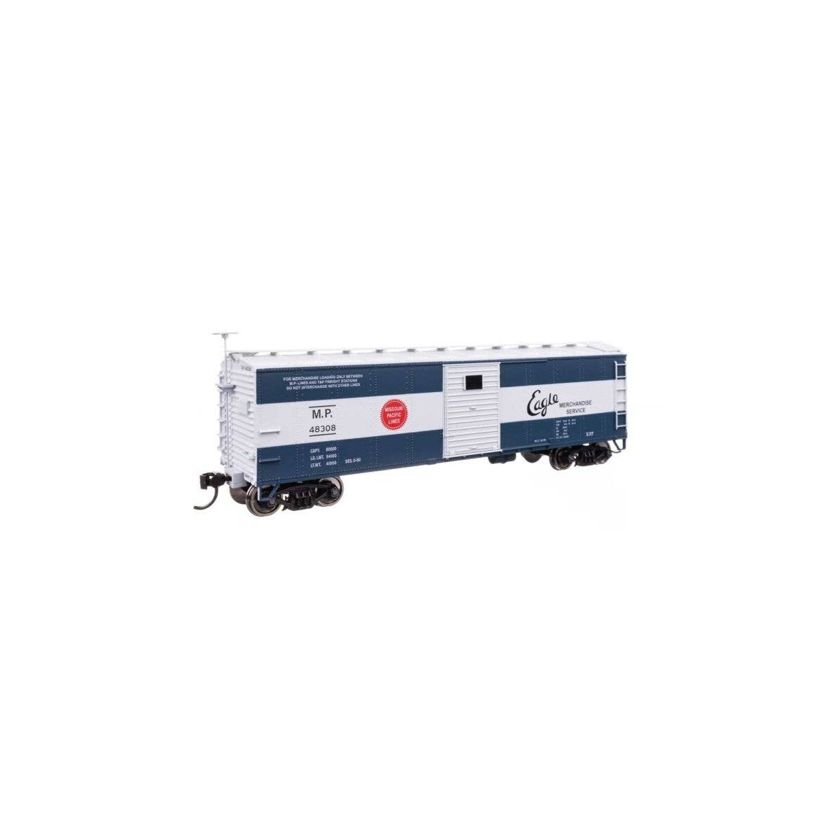 40′ Steel Boxcar with Murphy Ends - Ready to Run -- Missouri Pacific 48308, HO, WalthersMainline 41056