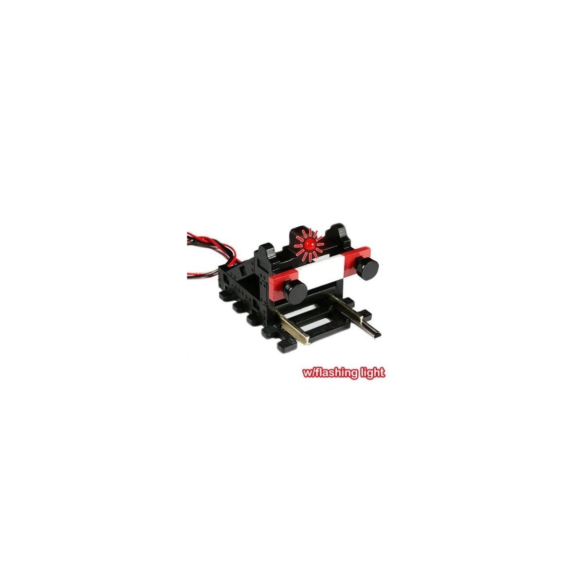 Buffer Stop with Flashing Light - Black - HO-OO - Proses BF-HO-12
