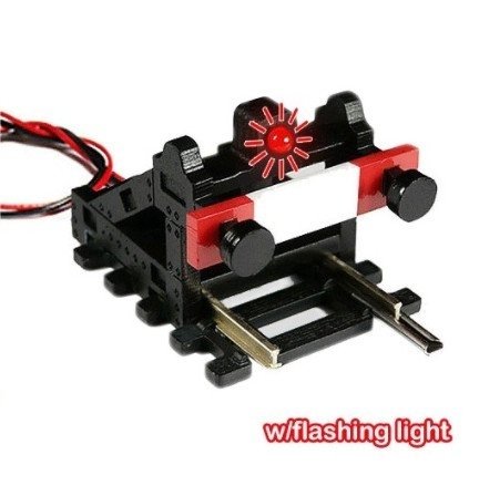 Buffer Stop with Flashing Light - Black - HO-OO - Proses BF-HO-12