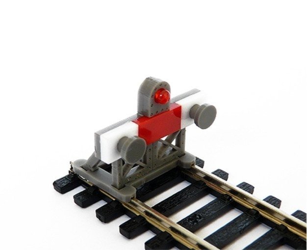 Laser-Cut Buffer Stop Kit w-Light - 2pcs - HO - Proses BF-HO-05