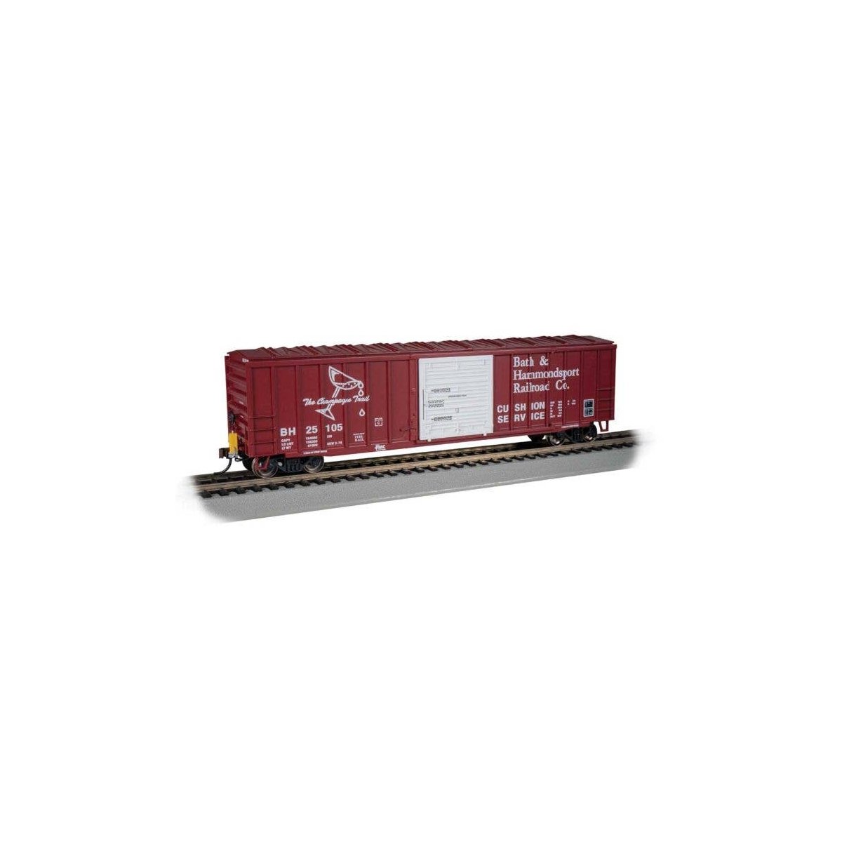 ACF 50`6` Outside-Braced Boxcar - Flashing Rear End Device - Ready to Run -- Bath & Hammonds, HO, Bachmann Industries 14910