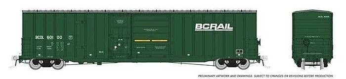 Trenton Works 6637 Cubic Foot Combination-Door Boxcar - Ready to Run -- BC Rail Random from , HO, Rapido Trains Inc 191001A