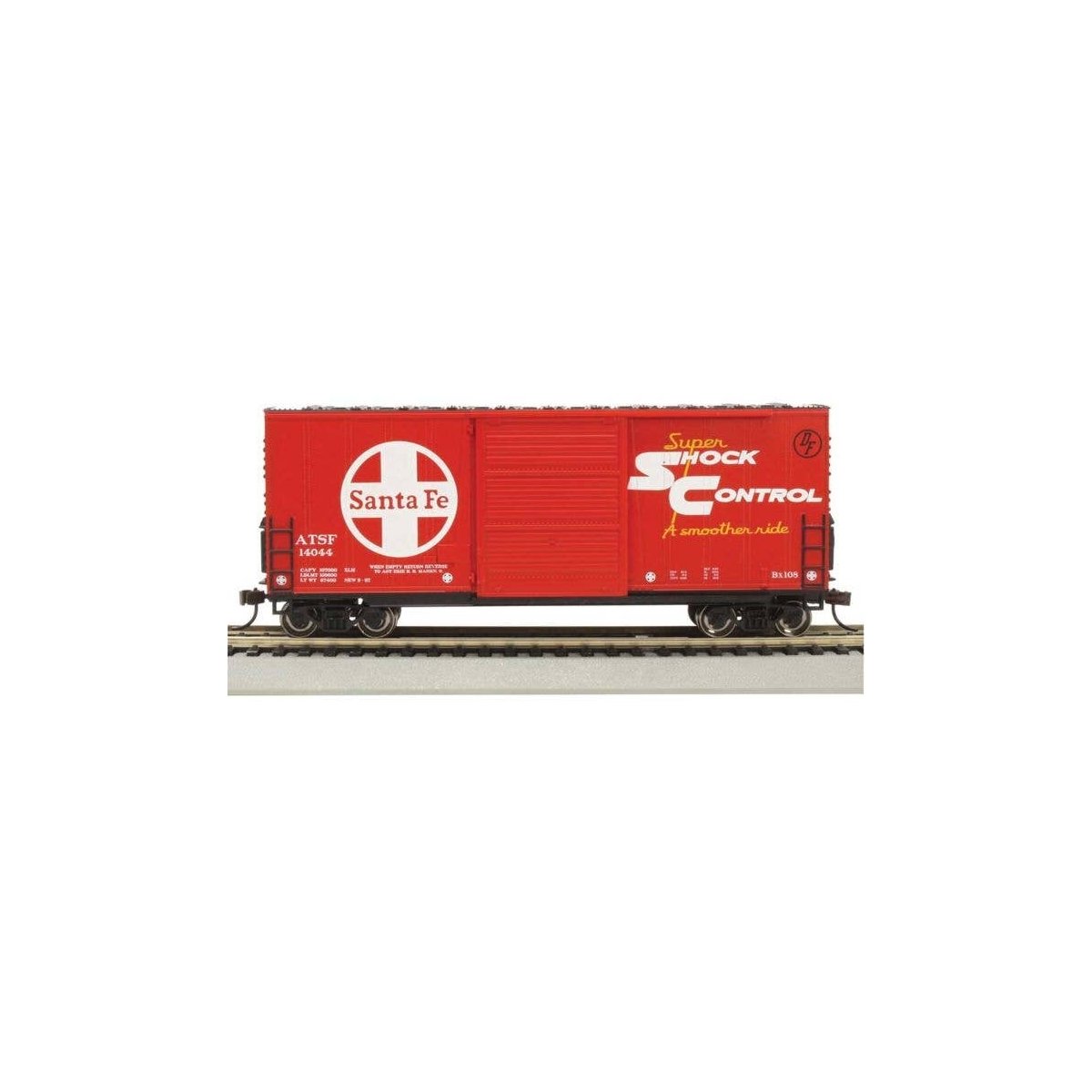 40′ Steel Hi-Cube, Sliding-Door Boxcar - Ready-to-Run -- Atchison, Topeka & Santa Fe 14044 (, HO, Bachmann Industries 18202