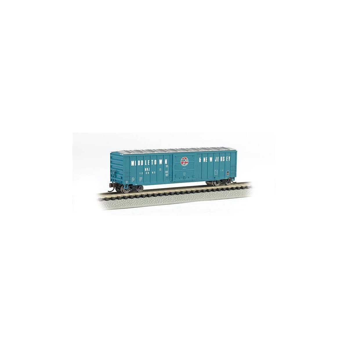 ACF 50`6` Outside-Braced Sliding-Door Boxcar - Ready to Run - Silver Series -- Middletown & N, N, Bachmann Industries 19653