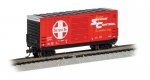 40′ Hi-Cube Boxcar - Ready to Run -- Atchsion, Topeka & Santa Fe 14044 (red, black, white Lar, N, Bachmann Industries 18251