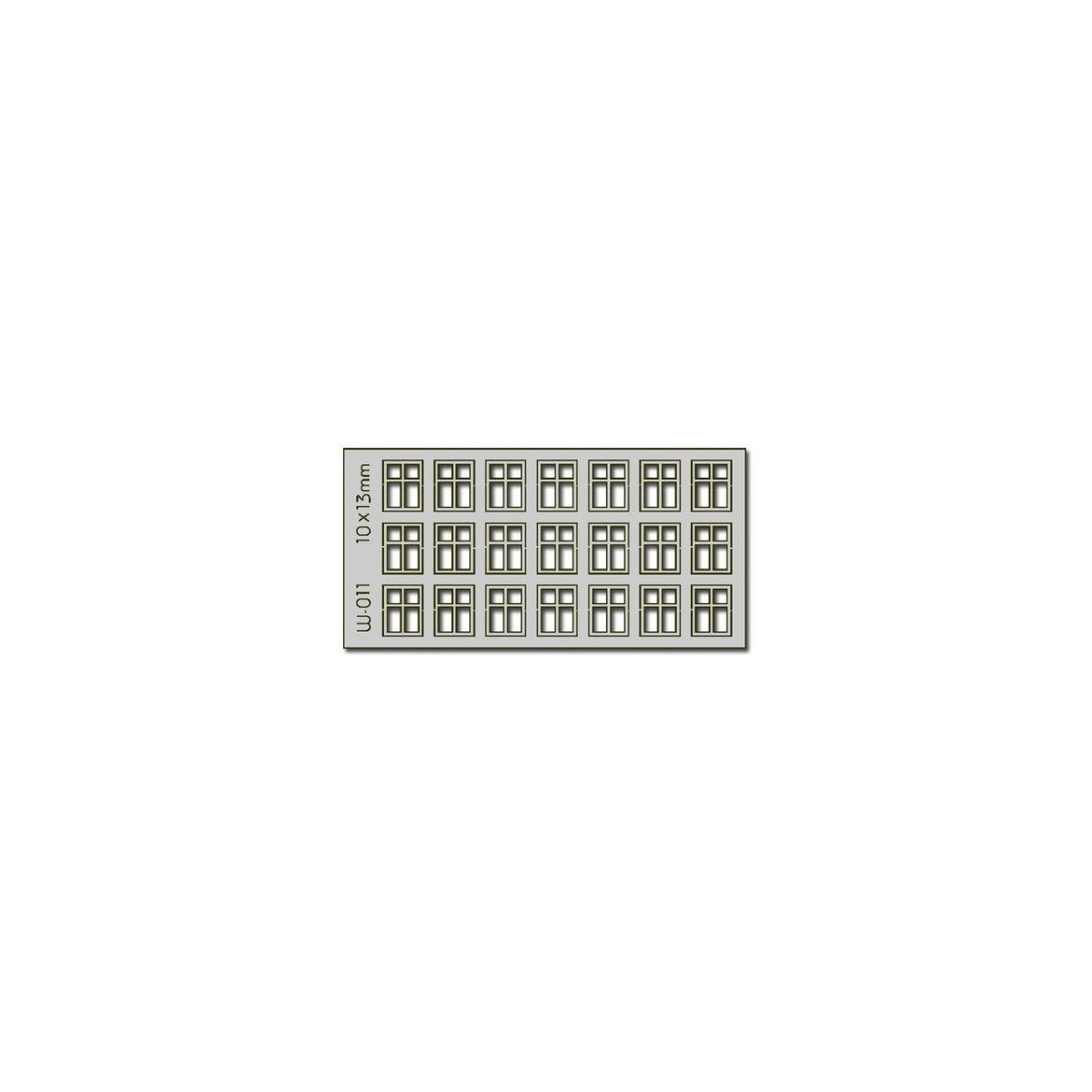 4 Pane Windows 21 pcs X10X13mm - HO-OO - Proses W-011