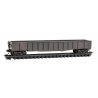 50′ 15-Panel Fixed-End Gondola - Ready to Run -- Painted, Unlettered (Weathered, black), N, Micro Trains Line 10544002