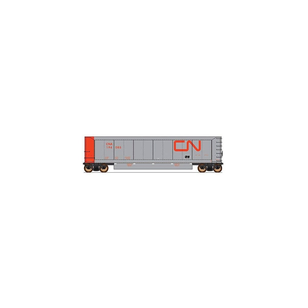 AeroFlo Coal Gondola - Ready to Run - Value Line -- Canadian National (silver, red, Noodle Logo), N, Intermountain Railway Comp