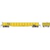 Class G22 Steel Gondola 3-Pack - Ready to Run -- Penn Central (MOW yellow, Three-Rib End), HO, Rapido Trains Inc 194008