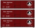 USRA 40′ Double-Sheathed Wood Boxcar 3-Pack - Kit -- Great Northern 9125, 9164, 9176 (Boxcar Red, bl, HO, Accurail Inc 8192
