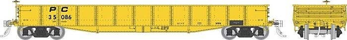 Class G22 Steel Gondola - Ready to Run -- Penn Central (MOW yellow, Three-Rib End), HO, Rapido Trains Inc 194008A
