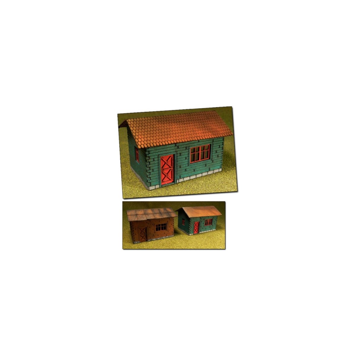 Laser-Cut Cottages Kit - 2 pcs - HO-OO - Proses LS-004