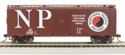 Pullman-Standard PS-1 40′ Steel Boxcar - Ready to Run - Silver Series(R) -- Northern Pacific, HO, Bachmann Industries 17015
