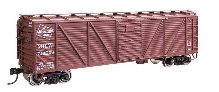 40′ ARA Single Sheathed Boxcar with Dreadnaught Ends - Ready to Run -- Milwaukee Road 714059, HO, WalthersMainline 40374