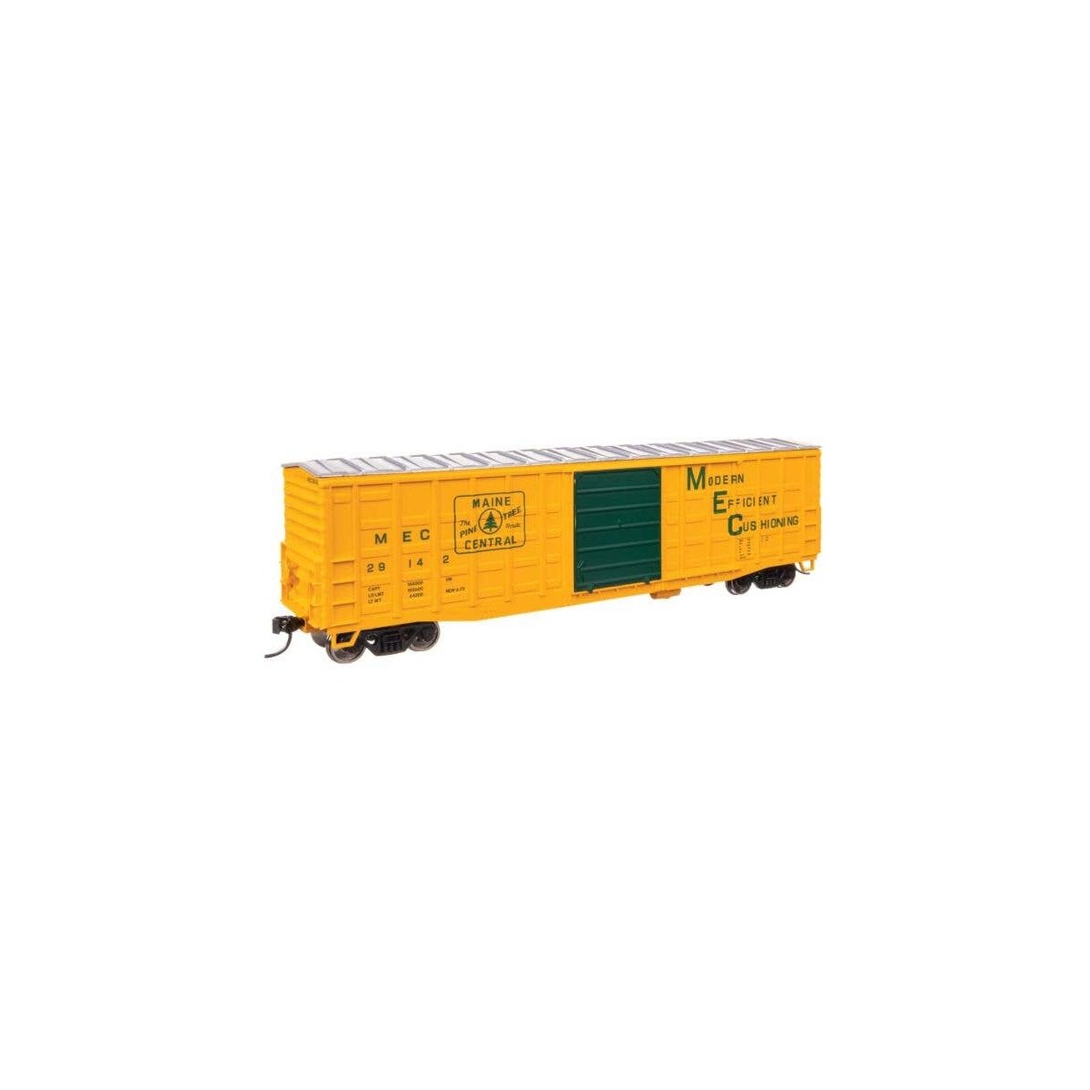 50′ Waffle Side Boxcar - Ready To Run -- Maine Central 29142 (Superior Door), HO, WalthersMainline 46714