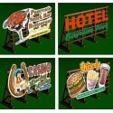 Laser-Cut Billboards Kit No-1 - 4pcs - HO-OO - Proses LS-007