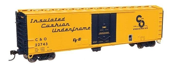 50′ PC&F Insulated Boxcar - Ready to Run -- Chesapeake & Ohio 22743, HO, WalthersMainline 2855