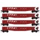 50′ Gondola w/Fishbelly Sides & Drop-Ends 4-Pack - Ready to Run -- Canadian Pacific 340213, 340278, 340330, 340349 (Action Red