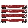 50′ Gondola w/Fishbelly Sides & Drop-Ends 4-Pack - Ready to Run -- Canadian Pacific 340213, 340278, 340330, 340349 (Action Red