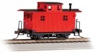 Wood 4-Wheel Bobber Caboose - Ready to Run - Silver Series(R) -- Unlettered (Red), HO, Bachmann Industries 18449