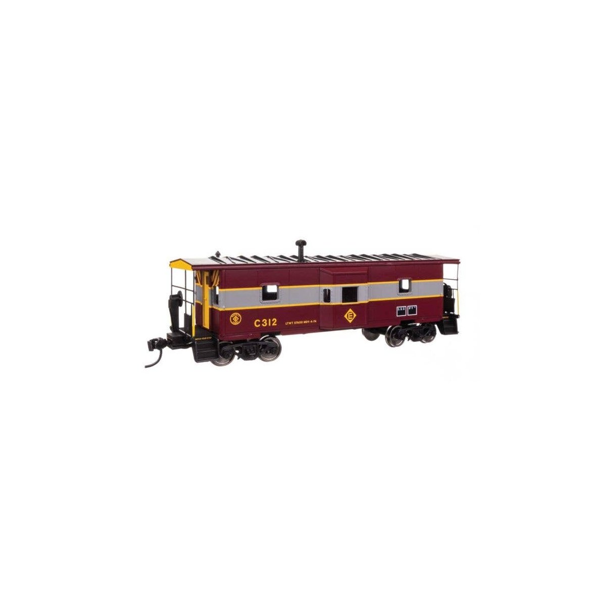 International Bay Window Caboose - Ready to Run -- Erie Lackanwanna C312, HO, WalthersMainline 8676