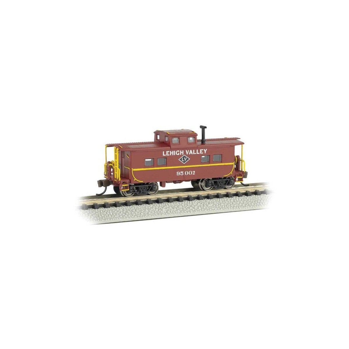 Northeast-Style Steel Cupola Caboose - Ready to Run - Silver Series(R) -- Lehigh Valley 95002, N, Bachmann Industries 16867