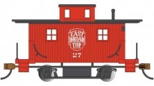 Wood 4-Wheel Bobber Caboose - Ready to Run - Silver Series(R) -- East Broad Top 27 (red), HO, Bachmann Industries 18411