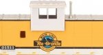 36′ Wide-Vision Caboose - Ready to Run - Silver Series(R) -- Denver & Rio Grande Western 151, HO, Bachmann Industries 17706