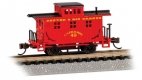 Old-Time Wood Bobber Caboose - Ready to Run -- Denver & Rio Grande 49, N, Bachmann Industries 15759