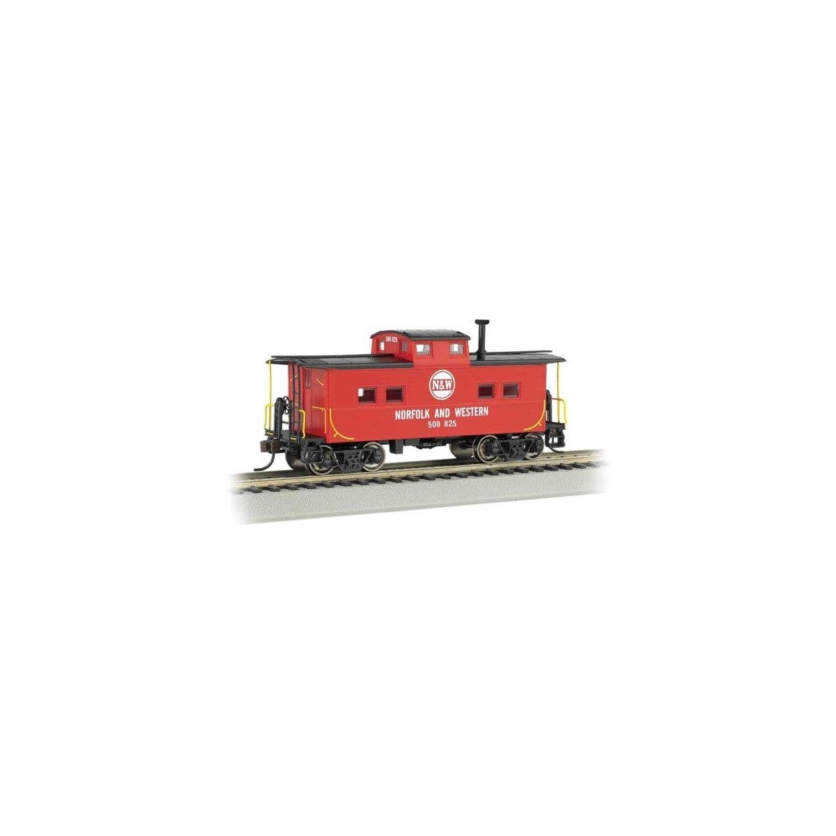Northeast-Style Steel Cupola Caboose - Ready to Run - Silver Series(R) -- Norfolk & Western , HO, Bachmann Industries 16817