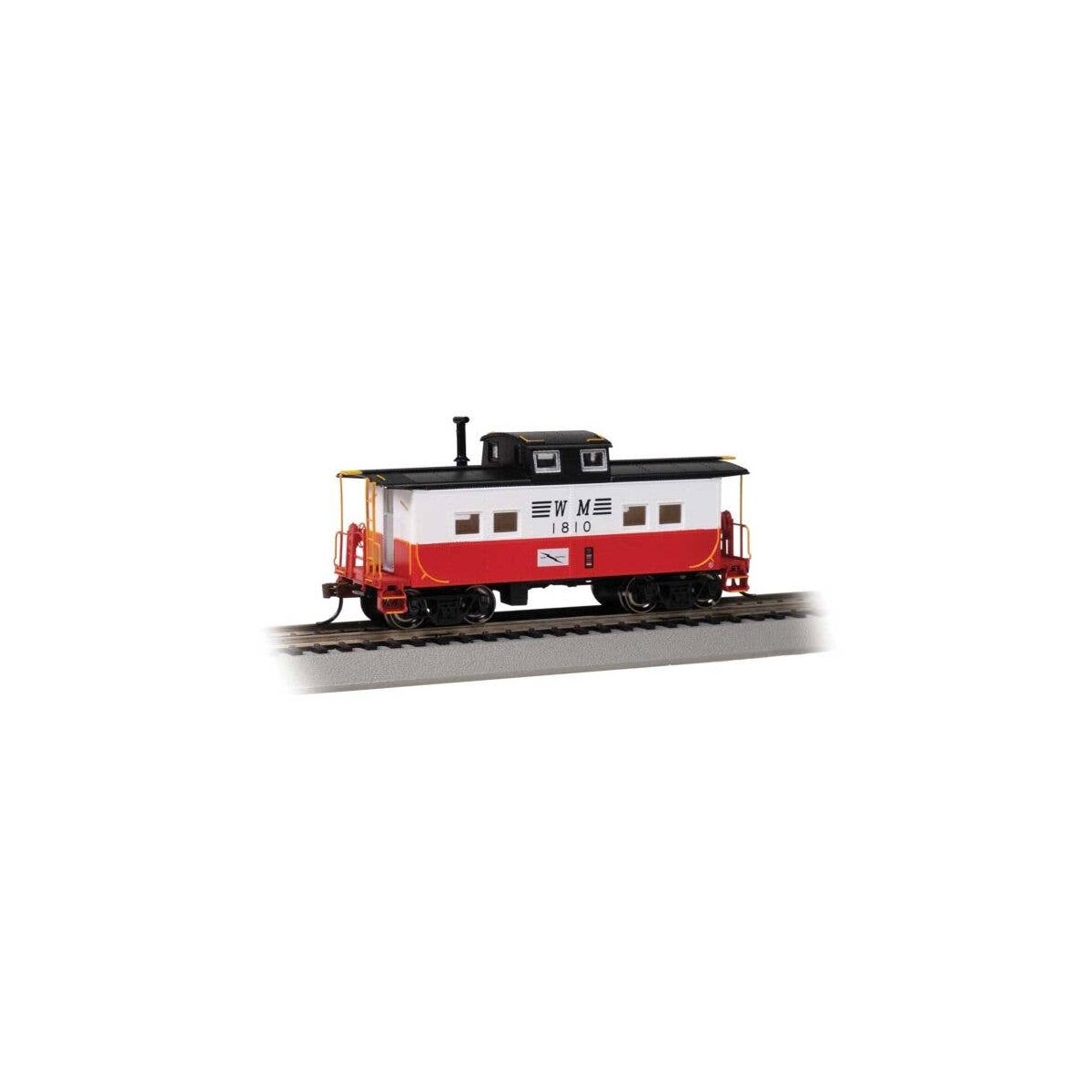 Northeast-Style Steel Cupola Caboose - Ready to Run - Silver Series(R) -- Western Maryland 1, HO, Bachmann Industries 16827