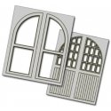 Double Unit Loco Depot Doors - 4 pcs 50X64mm - HO-OO - Proses D-005