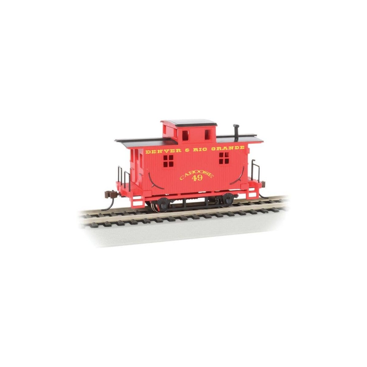 4-Wheel Wood Bobber Caboose - Ready to Run - Silver Series(R) -- Denver & Rio Grande Western, HO, Bachmann Industries 18407