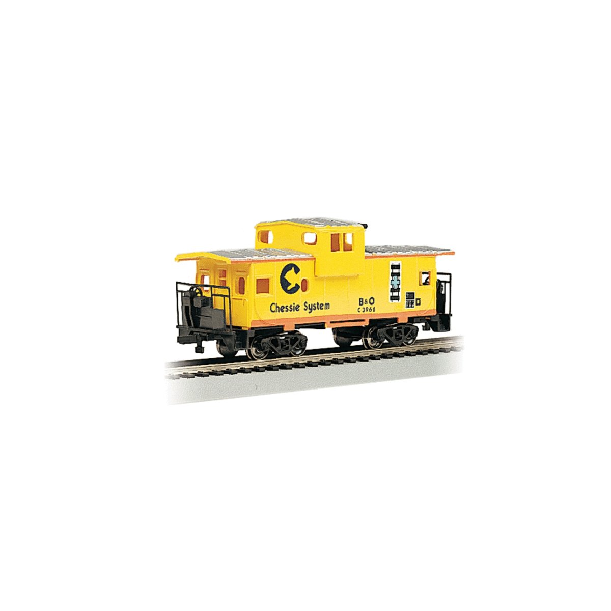 36′ Wide-Vision Caboose - Ready to Run - Silver Series(R) -- Chessie System, HO, Bachmann Industries 17709