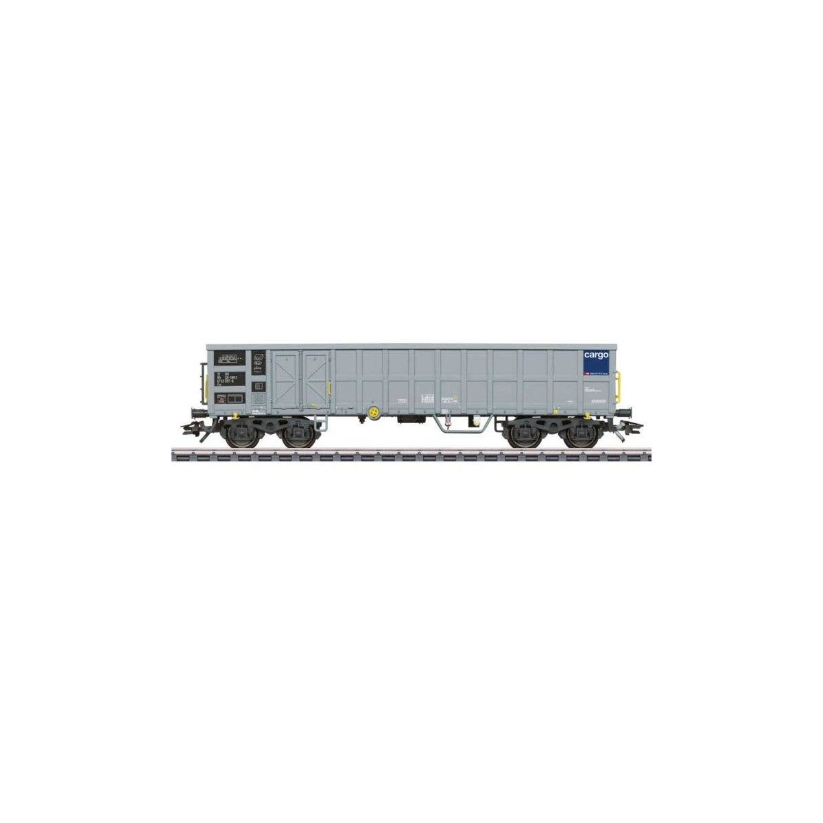 Type Fas High-Side Gondola - 3-Rail - Ready to Run -- SBB Cargo (Era VI 2020, gray, blue), HO, Marklin, Inc 46890