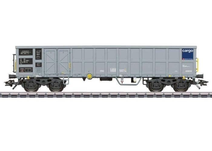 Type Fas High-Side Gondola - 3-Rail - Ready to Run -- SBB Cargo (Era VI 2020, gray, blue), HO, Marklin, Inc 46890